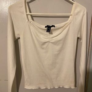 Long sleeve white top